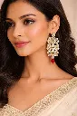 Radiant style with chandelier earrings.webp