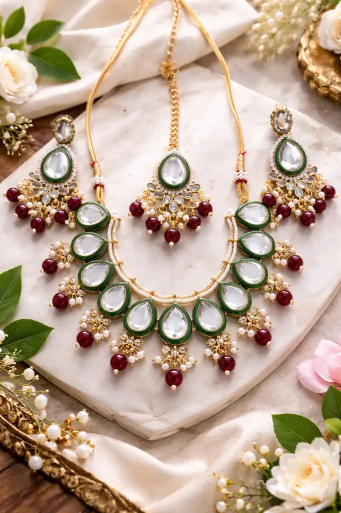 Luxurious Kundan bridal set