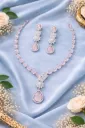 Elegant rose quartz and diamond set