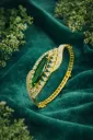 Emerald Royale Gold-Plated Designer Kada