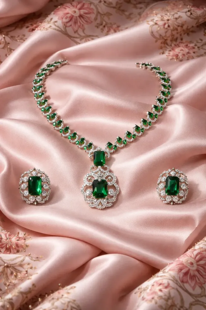 Emerald Royale Elegance Necklace Set