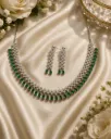 Emerald Cascade Elegance Necklace Set