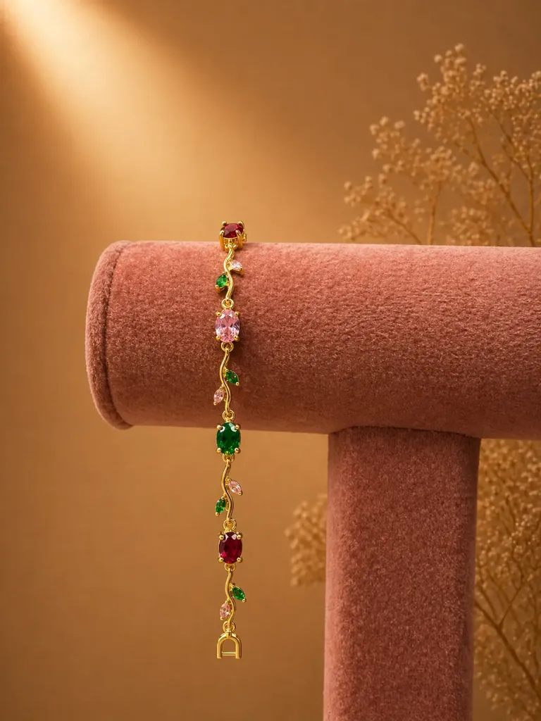 Tulip bracelet (red,pink,green)