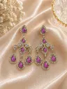 Pink mossanite earrings