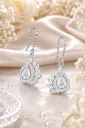 AD teardrop dangle earrings