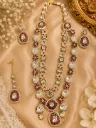 Royal Kundan Floral Long Necklace Set