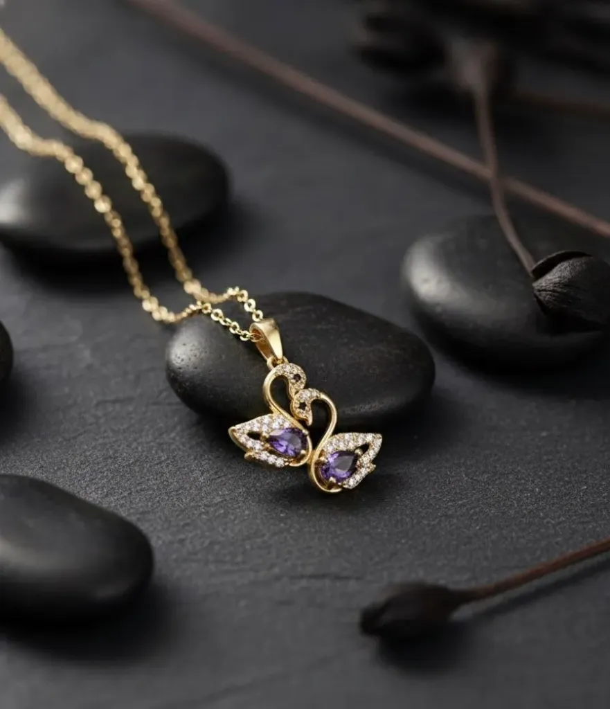 Twin Swan Pendant