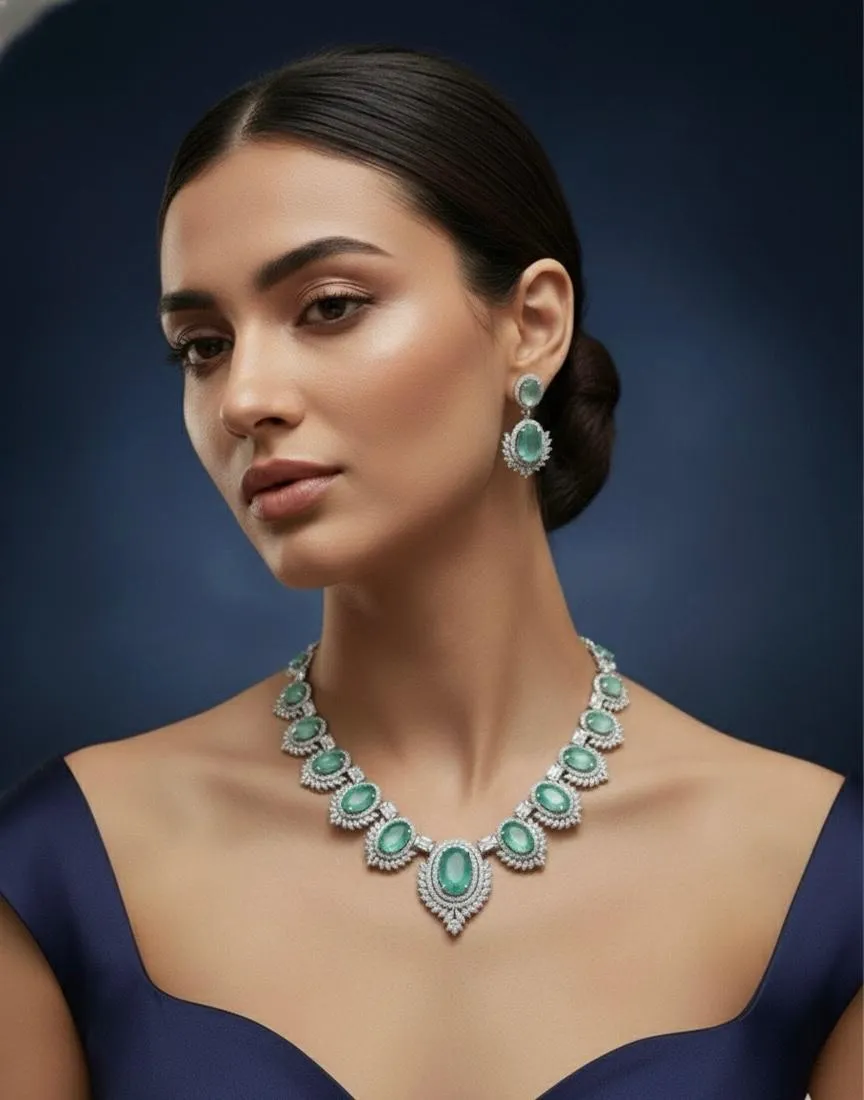 Royal Emerald Green Statement Necklace