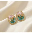 Pastel Garden Pearl Stud earrings