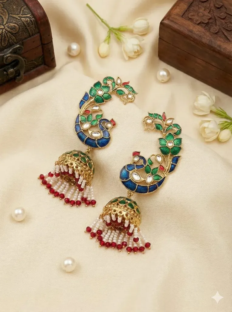 Mayura Noor Jhumka Earrings