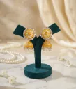 Meenakari Jhumka Earrings (Yellow)