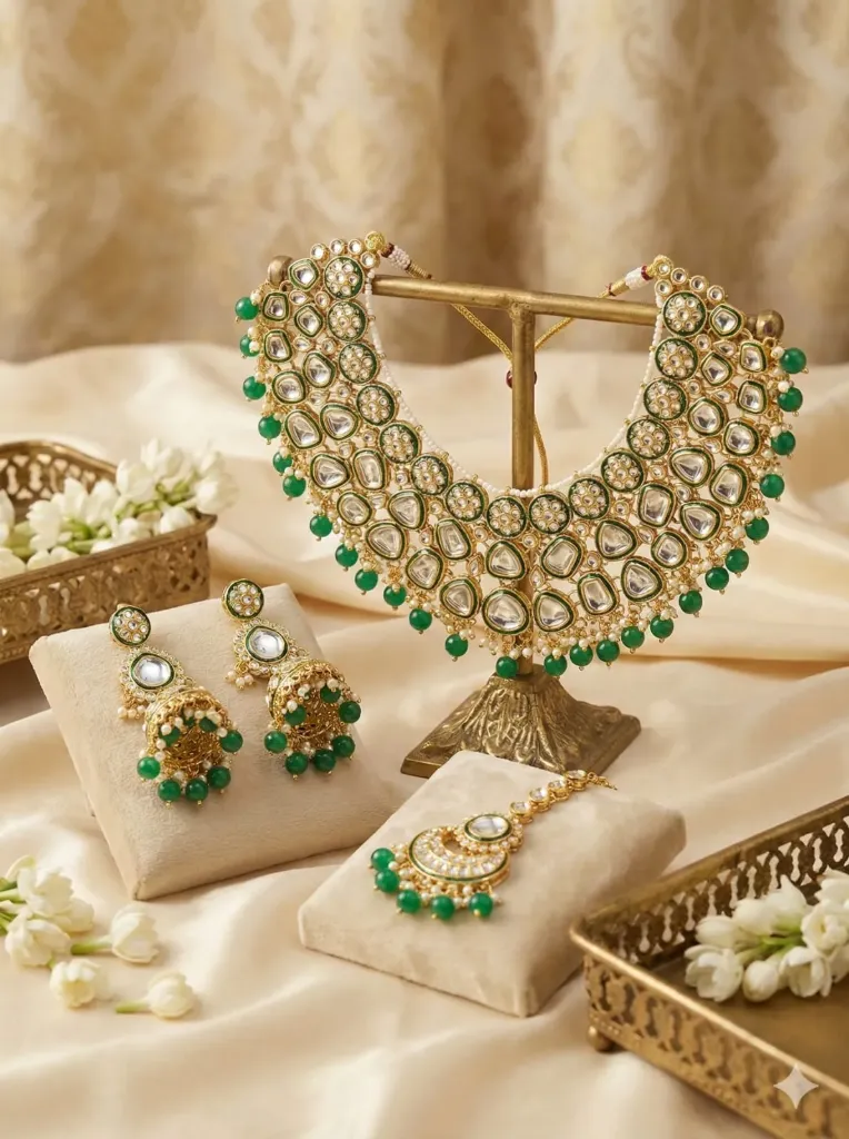 Emerald Kundan Heritage Bridal Set