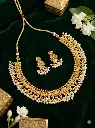 Rajwadi Pearl Cascade Necklace Set