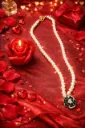 Midnight Bloom Pearl Necklace