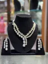 Regal Teardrop Diamond Layered Necklace Set