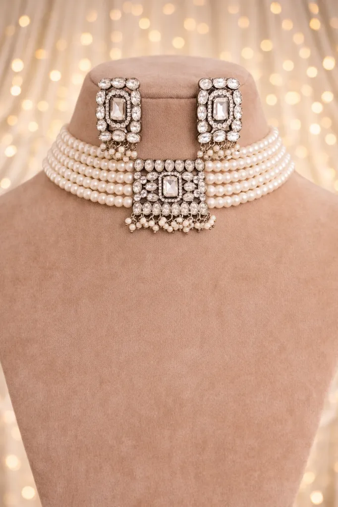 Royal pearl jewelry set